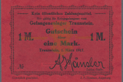 Traunstein-1917-Kriegsgefangenengeld-1-Mark