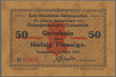 Traunstein-1917-Kriegsgefangenengeld-50-Pfennig