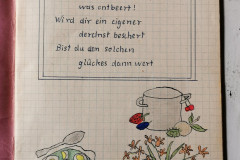 Kochheft aus der Traunsteiner Schulzeit von meiner Oma, Anfang 1950er Jahre