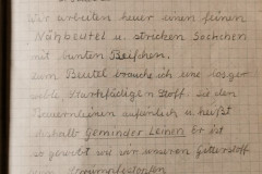 Handarbeitsheft aus der Traunsteiner Schulzeit meiner Oma, ca. 1952